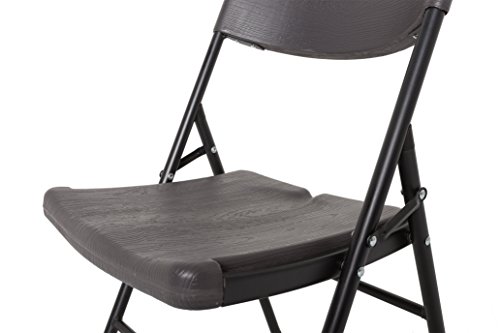 XONE-Sedie-Pieghevoli-4-Pezzi-Stampo-Legno-Grigio-Struttura-in-Metallo-e-Resina-86x45x50cm-per-Interni-e-Giardino