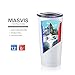 Masvis 20oz Tumbler Vacuum Insulated Stainless Steel Coffee Cup with Lid, Straws - Travel Mug Works Great for Ice Drink, Hot Beverage(White)