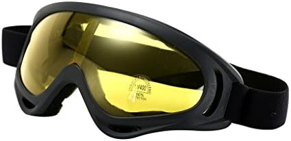 HaoMing Men's Windproof Goggles Snow Goggles UV400 Eyeglasses Black Frame