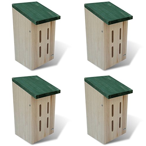 Anself Wood Butterfly House Natural Hibernation Boxes, Set of 4