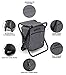 GigaTent Folding 3 in 1 Stool Backpack Folding Stool with Cooler Bag - Camping Hunting Fishing Multifunction Collapsible Camping Seat and Insulated Ice Bag with Padded Shoulder Straps (Gray)