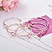 MOOKOO Bridemaid Love Knot Bracelets set 9 Set Bride Tribe Hair Tie and Bracelets Bachelorette Party Supplies for Girls Women (#1)