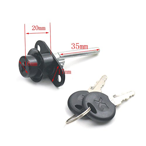 Fujiyuan 1 set Cabinet Lock Furniture Drawer Desk Locker Wardrobe File Cabinet 2 Keys Craft DIY Hardware 16mm Black