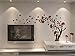 DecorSmart Plastic Trees and Birds 3D Wall Decals, 3110 (Red/Black)