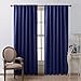 NICETOWN Vertical Blinds Window Curtain Panels - (Royal Blue Color) 52 by 84 inches, Set of 2 Panels, Energy Saving Blackout Curtains for Nursery