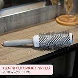 Olivia Garden Expert Blowout Speed Round Brush 45mm Ceramic Barrel White Grey view 2