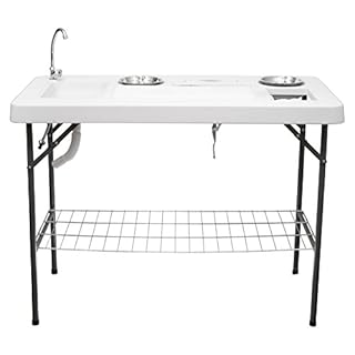 Portable Camp Fish Cleaning Table With Faucet Deluxe B00dzusbn0