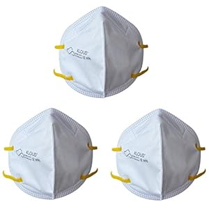 Kloud Non-Woven Fabric Reuseable Cloth Mask (White, With Valve, Pack of 3) for Unisex