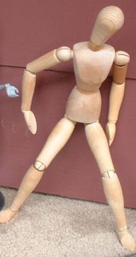 Wooden Human Mini Mannequin (Male) 8 Inches Tall