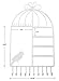 WELL-STRONG Earring Necklace Holder Birdcage Wall Mount Jewelry Organizer Hanger for Girls White