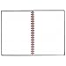 Black n' Red Twin Wire Poly Cover Notebook, 8-1/4 x 5-7/8 Inches, Black, 70 sheets (C67009)