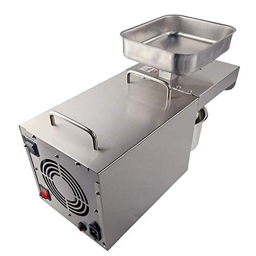 TAIMIKO Oil Press Machine Oil Extractor Automatic Commercial 400W 304 Stainless Steel Electric Hot Cold Oil Presser for Seeds Nut Beans Peanut Coconut Sunflower Sesame Rapeseed