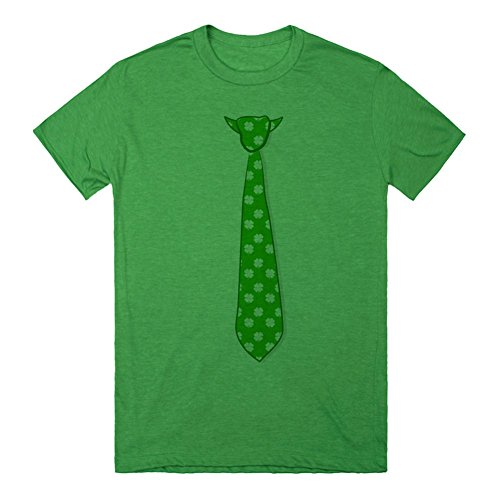 Funny St Patrick's Day Shamrock Necktie T-Shirt | 3XL Heathered Kelly Green T-Shirt