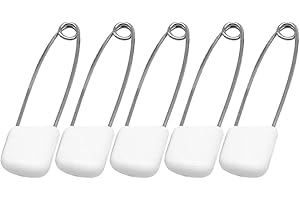 SUPVOX Baby Cloth Diaper Safety Pins Plastic Head Locking Diaper Pins for Newborns and Kids 50 Pack Secure Fasteners for Clot