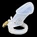 a-YUEYUE Soft Silicone Cage Device Belt with 5 Ring Lock and Keys for Male Mens, 3 Colors Optional