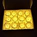 YJY Unique Black-Wick Flameless LED Tea Light Candles, Realistic Bright for Seasonal Festival Celebration, Electric Battery Fake Candle Birthday Pray Decor, 12 Pack(Simulation Yellow)