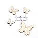 WINOMO 50pcs Mixed Size Wooden Butterfly Cutouts Craft Embellishment Gift Tag Wood Ornament for DIY
