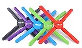 Tenta Kitchen Utility Foldable Silicone Trivets, Expandable/Collapsible Silicone trivets (Pack of 5)