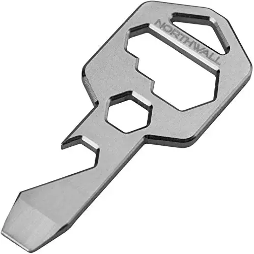 Titanium Alloy Multi-Tool Clip - Keychain Holder, Bottle Opener, Wrench, Screwdriver, For Camping & Hiking