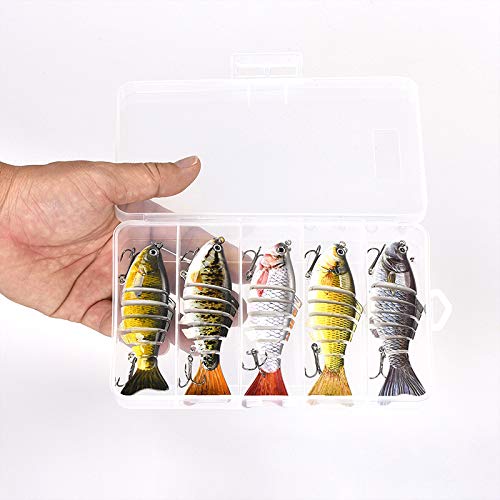 xiangen Fishing Bait Bass Multi-Joint Slow Hard Bait Fishing Gear Kit Simulation Bionic Freshwater Road Sub-Bait 4Pcs - Thumbnail 2