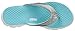 Skechers Women's Go Walk 3 Pizzaz Flip Flop, Gray/Aqua, 8 M US