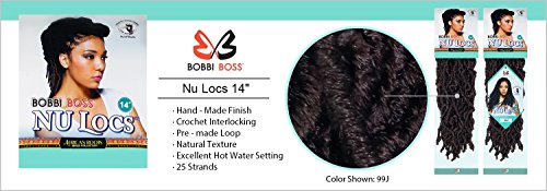 Bobbi Boss Synthetic Hair Crochet Braids African Roots Braid Collection Nu Locs 14" (4-PACK, 1B)