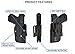 Glock 43 / 43X OWB Holster - USA Made - Fits G43, G43X (NOT MOS Compatiable) - Signature OWB Holster by Blade-Tech Holsters, Outside Waistband Open Carry (Right Hand)