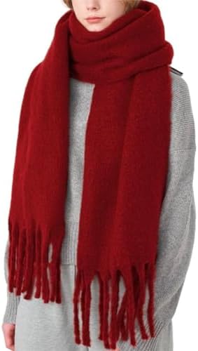 MININAI Chunky Winter Scarfs for Women Cold Weather Warm Knit