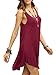 Romwe Women's Sleeveless Summer Swing Tank Sundress Burgundy M