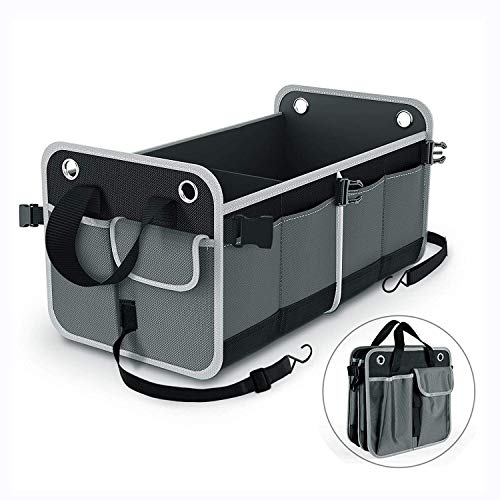 Balight Trunk Organizer for SUV Car, Heavy Duty Waterproof Nonslip with Handles and Straps Premium 26 inch Divisible Multi-compartments Cargo/Groceries Storage Box for Truck/Sedan, Large, Collapsible - Thumbnail 7