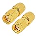 RF Coaxial Adapter SMA Male to RP SMA Male Female Pin Jumper Cable Connector for Audio FPV Antennas Radio Video Mobile Pack of 2
