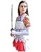 DAZCOS US Size Women's Anime Cosplay Costume Outfit with Arm and Leg Sleeves (Medium)