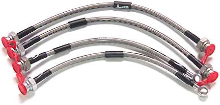 Amazon ステンメッシュブレーキホース ライン シルビア S14 ハイキャス無 ターボ S15 ターボ車 スペックｒのみ用 ブレーキホース 車 バイク