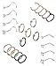 ORAZIO 23PCS 16-20G 316L Stainless Steel Nose Ring Hoop for Women Men L Shaped Nose Ring Seamless Segment Ring Nose Screw Stud Body Piercing Jewelry