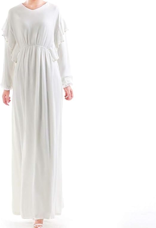 white kaftan abaya