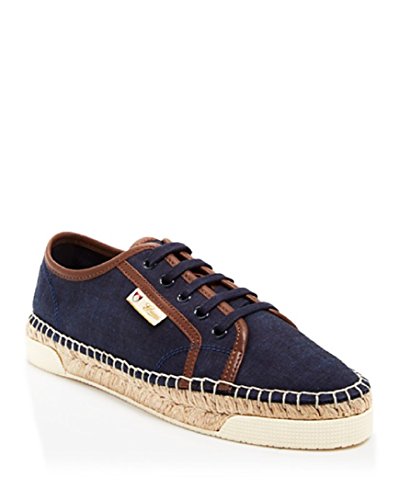 Gucci Women's Lace Up Flat Sneakers Espadrilles - Eivissa (36, Navy Blue)