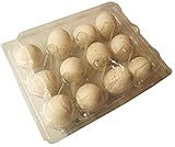 200 PACK RITE FARM PRODUCTS 12 EGG CLEAR POLY QUAIL CARTON TRAY BOBWHITE COTURNIX