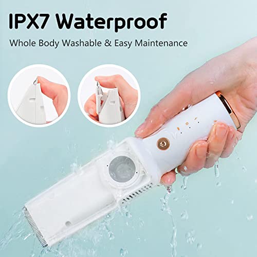 KASTWAVE Baby Hair Clipper, Quiet Hair Trimmer for Kids and Children, Waterproof Rechargeable Cordless Haircut Kit for Toddler, White