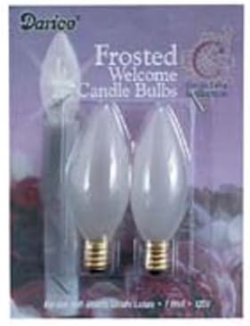 Amazon Com Darice Pack Of 2 Welcome Candle Frosted Replacement Bulbs For Electric Lamps Home Kitchen