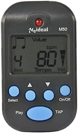 Meideal Digital Mini Clip-On Metronome with 10 Beats &amp; Tempo of 30~280BPM for Guitar Piano Violin Ukulele - Black