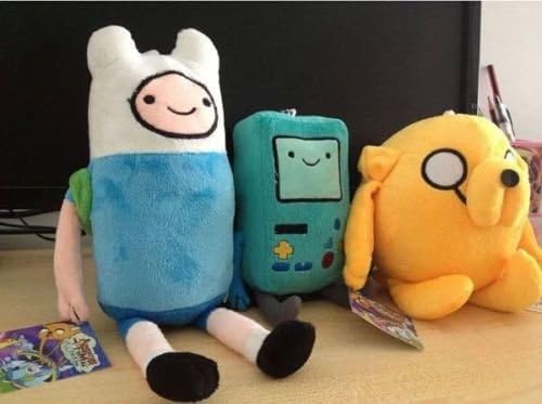 gg 3pcs/set Adventure Time Finn Jake Beemo BMO Soft Figure Anime Plush Toy Doll