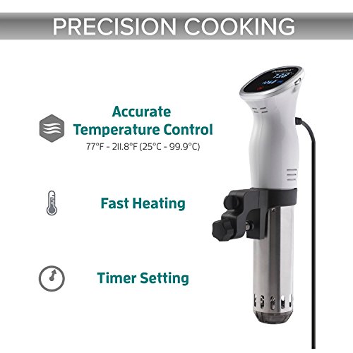 INNOKA Sous Vide Cooker Thermal Immersion Circulator w/Digital Disply LED Touch Screen, Accurate Temperature & Time Control, Quiet & Easy to Clean, Stainless Steel, 850 Watt for making Quality Food