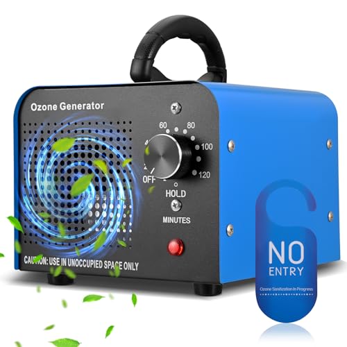 Professional Ozone Generator 60000 mg/h, Industrial Ozonizer, Ozonizer Air Purifier Ozone with 120 Minute Timer, 300㎡ O3 Ozone Machine for Home Environments, Cars, Offices, Hotels