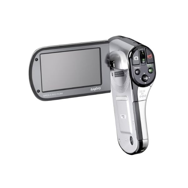 Sanyo Xacti VPC-CG20 Camcorder (SD Kartenslots, 5-Fach optischer Zoom, 6,9 cm Display, Mini HDMI) Silber – Bild 4