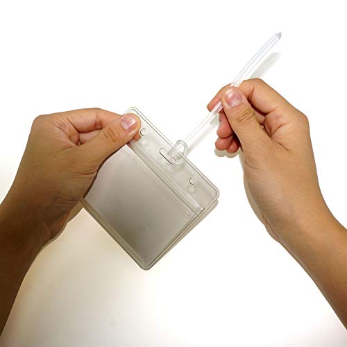 Premium 50 Pcs Clear Plastic Luggage Name Tag Straps Transparent Worm