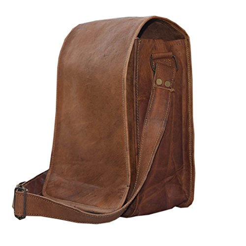 Royal Wine Carrier Bag - 2 Bottle Pockets - Vintage Genuine Leather Brown Attractive wine bag with Soft Denim padding