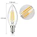 Goodia Led Candelabra Bulb, 4W 2700K E12 Base LED Filament Chandelier Light Bulbs 40W Equivalent, for Home,Kitchen,Dining Room,Bedroom,Living Room,Warm White, 6-Pack