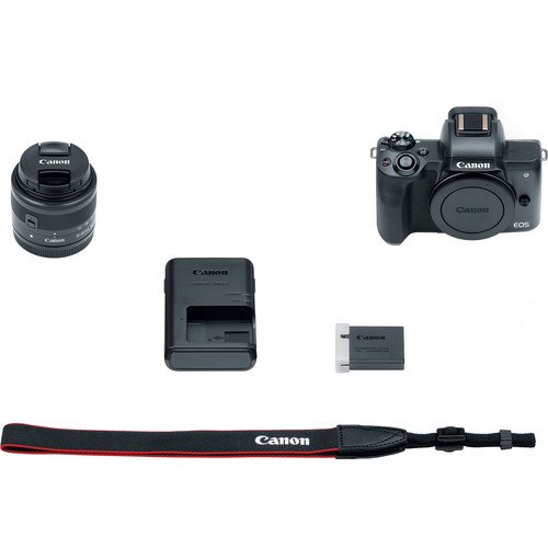 Canon EOS M50 Mirrorless Digital Camera (Black) Premium Accessory