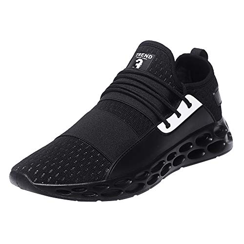 Men's Sneakers Running Lightweight Breathable Casual Sports Shoes Mesh Lace-up Tennis Shoes Air Max Shoes Black