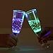 Signstek 6 Set LED Light Wine Flute Light Up Liquid Activated Champagne Glasses
